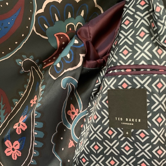 TED BAKER PEA COAT Size 4 Authentic with Receipts - Picture 3 of 5